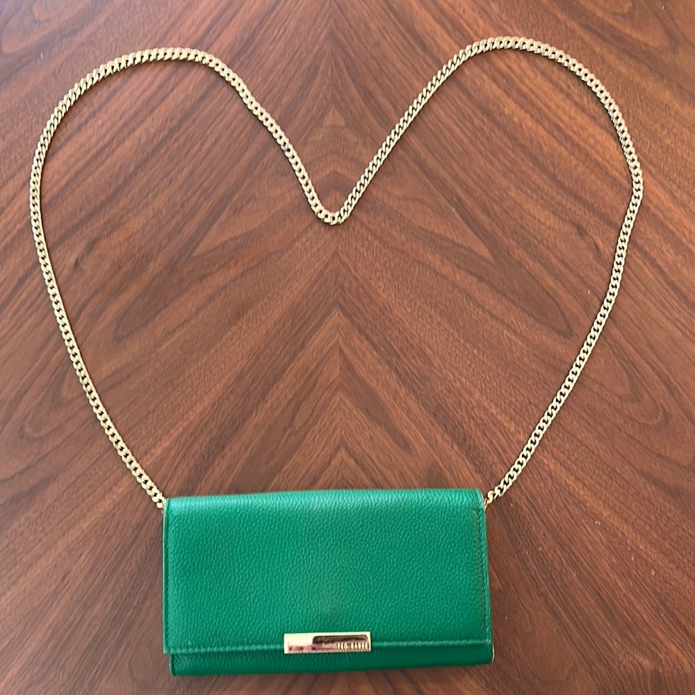 Ted Baker London Green Leather Crossbody Bag